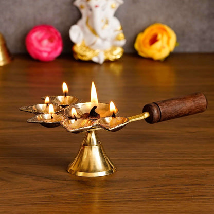 BrassFlame Panchdeep Diya Set