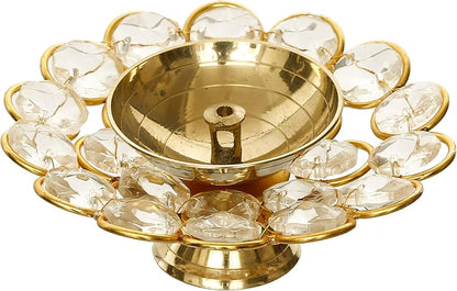 Bowl Shape Crystal Tea Light Holder