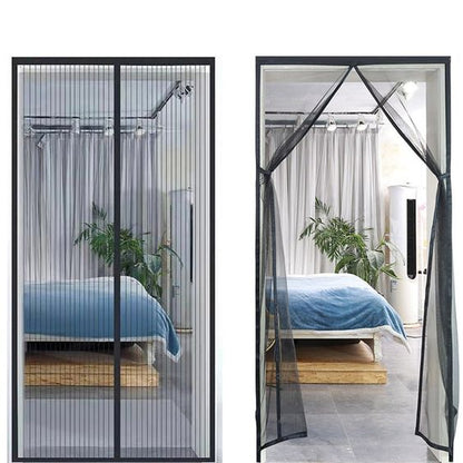 Mesh Magnetic Mosquito Screen Door Net Curtain with Magnets Reinforced Polyester