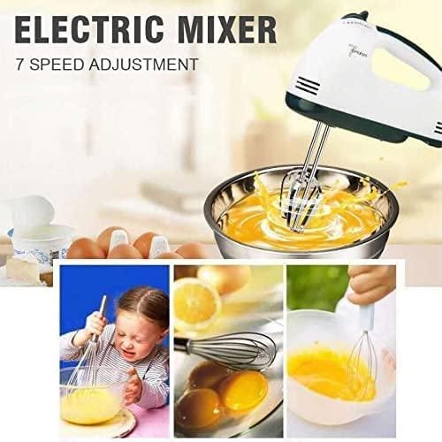 MixEase Hand Mixer and Hand Blender - 7 Speed, 260W (White)